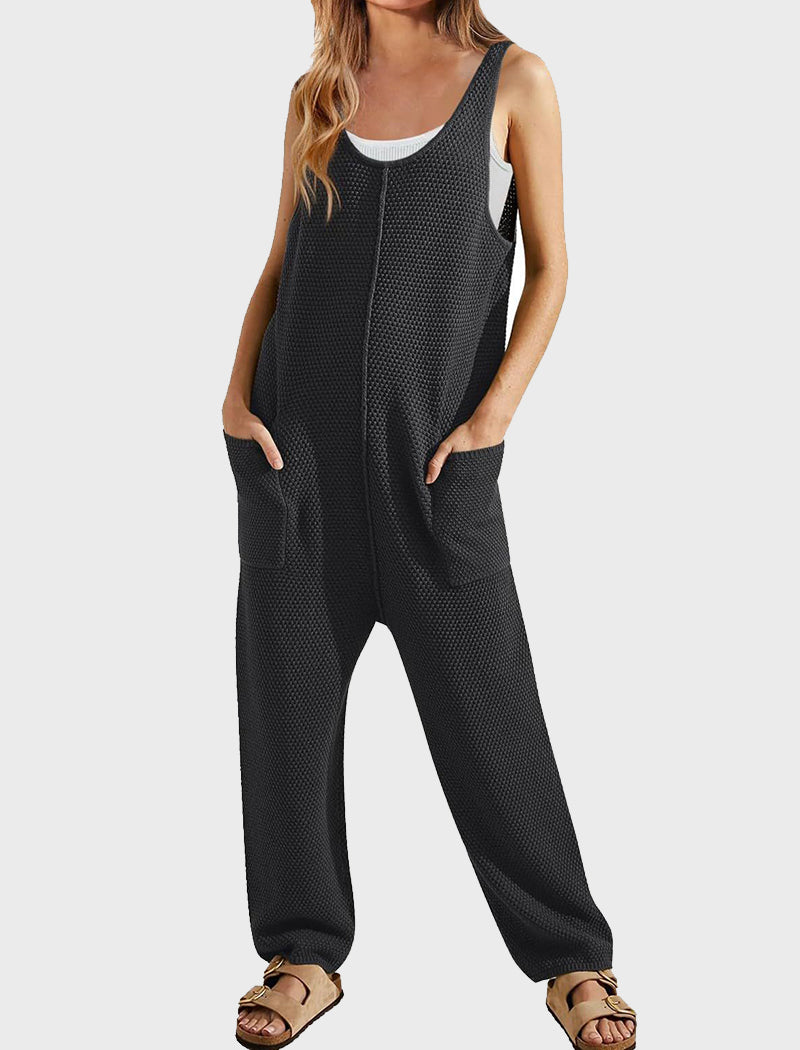 Relaxed Fit Sleeveless Jumpsuit