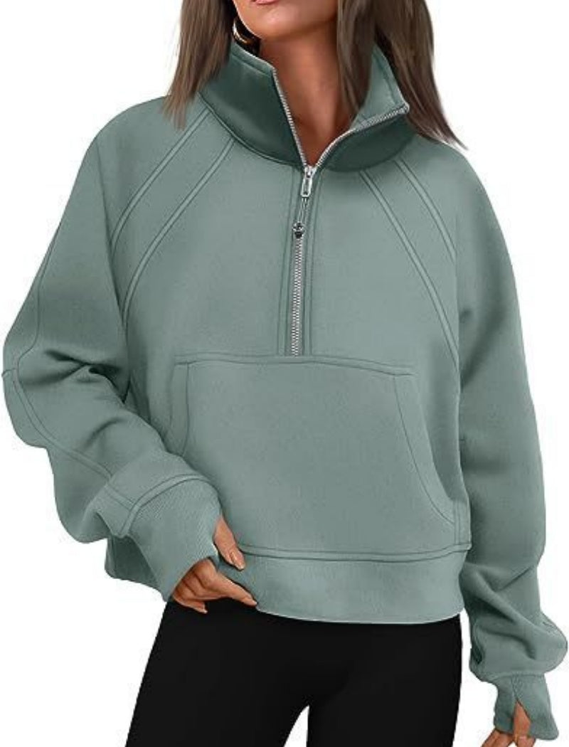 Quarter-Zip Pullover with Front Pocket