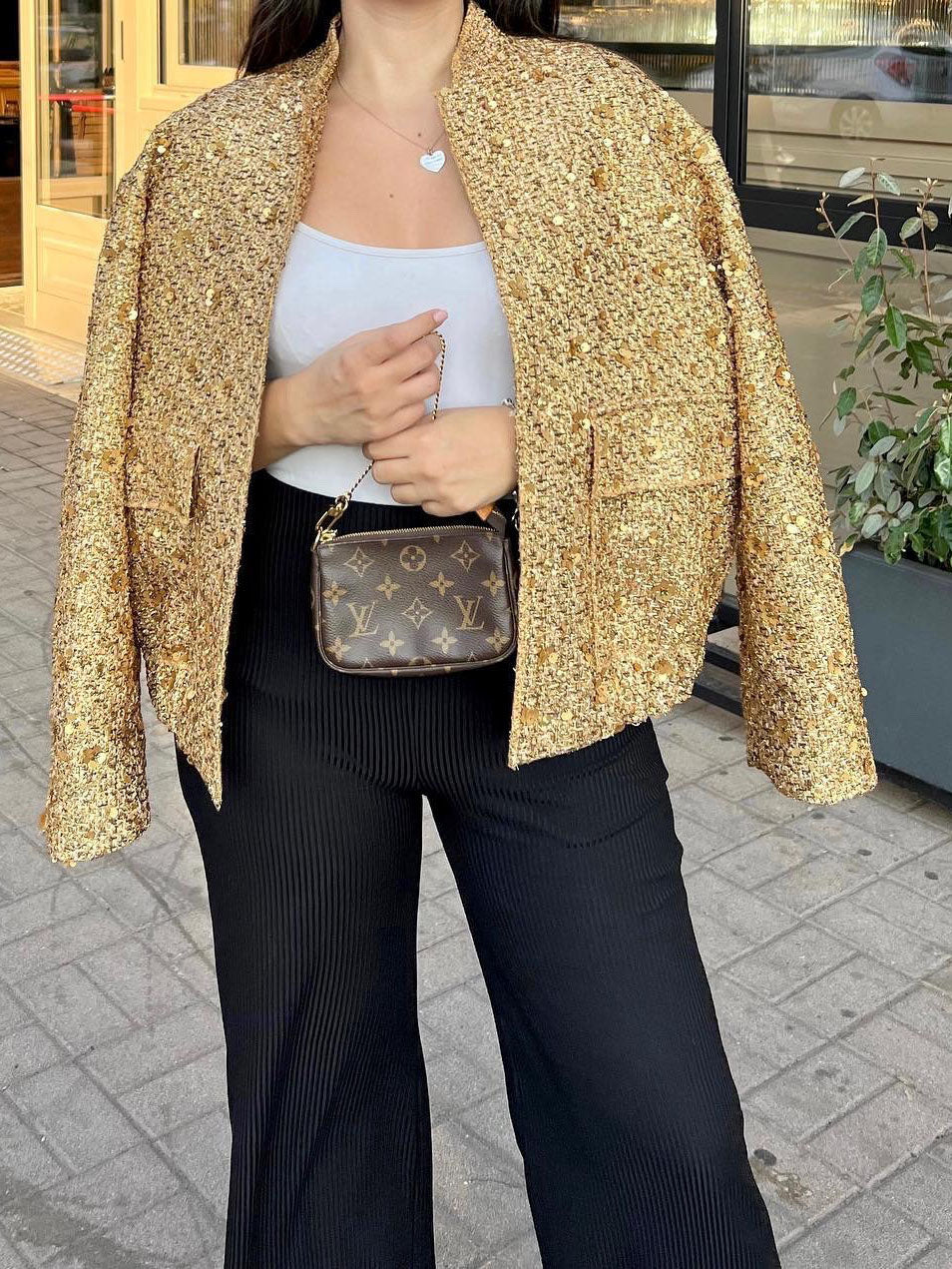 Shimmer Bomber Jacket