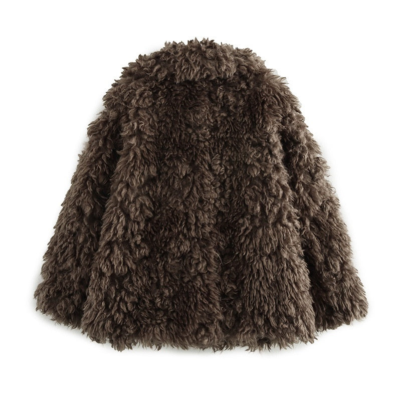 Fluffy Faux Fur Coat