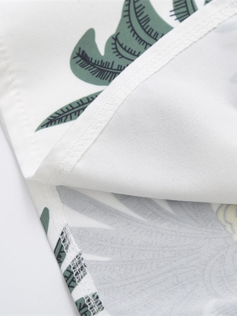 Palm Tree Print Vest and Pants Set