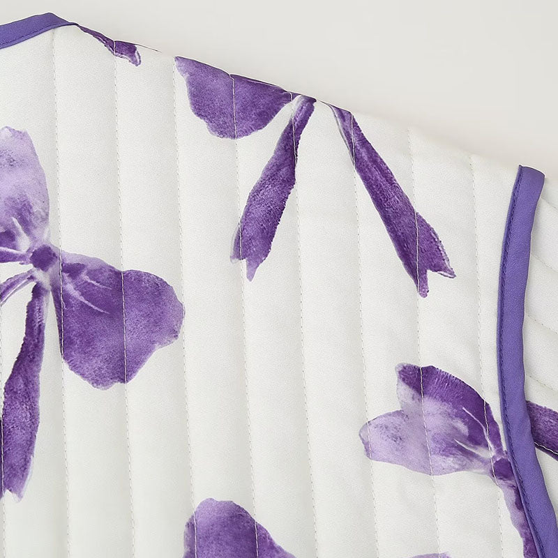 Bow Print Quilted Jacket