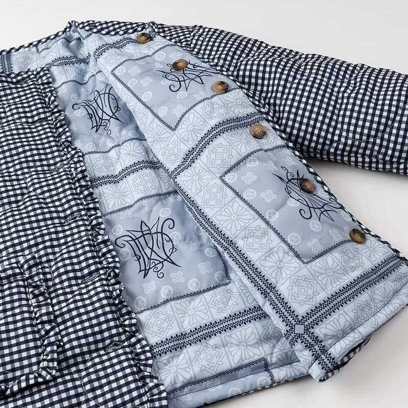 Button-Down Gingham Jacket