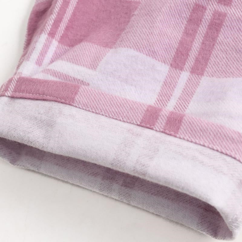 Loose Fit Plaid Long Sleeve Top and Pants Set