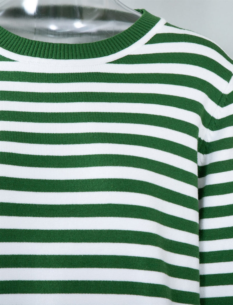 Crewneck Striped Knit Pullover