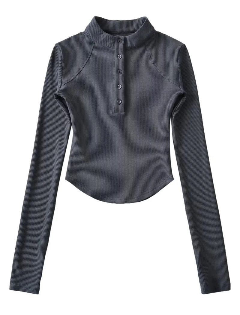 Ribbed Slim Fit Thumbhole Top