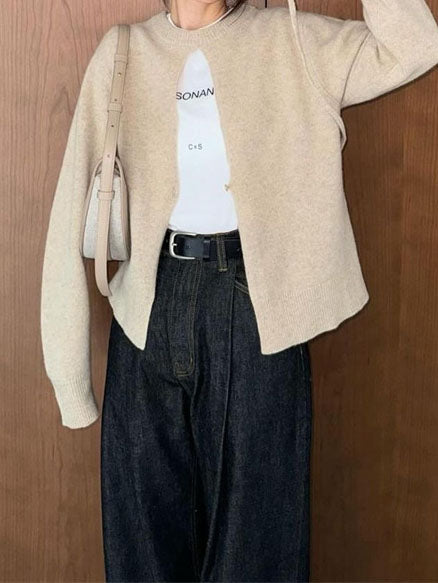 Cutout Cropped Cardigan