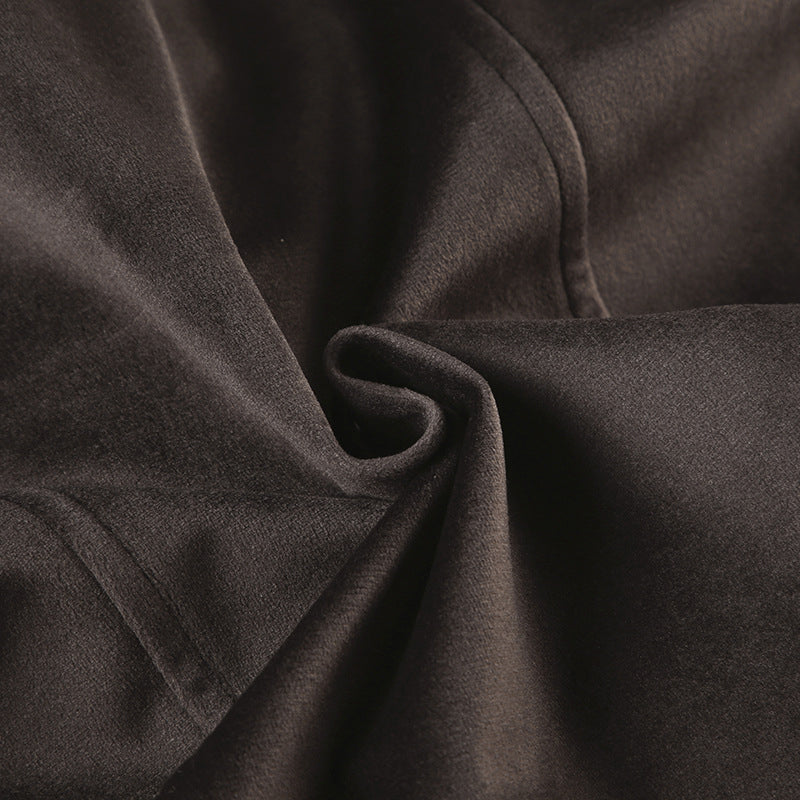 Leopard Fur Panel Collared Two-Tone Jacket