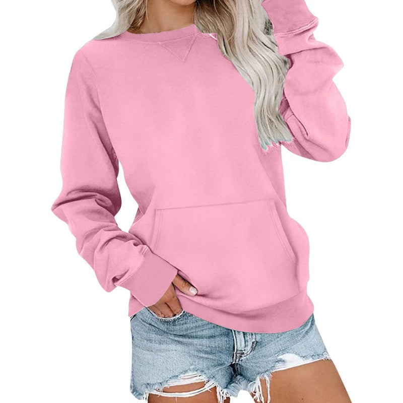 Crew Neck Loose Long Sleeve Top