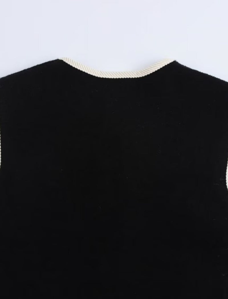 Fleece Button-Up Vest with Pockets