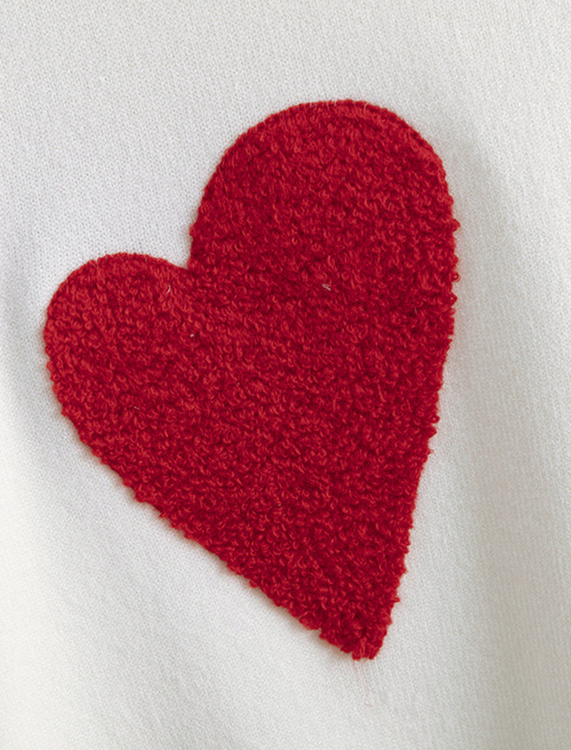 Oversized Heart Knit Pullover