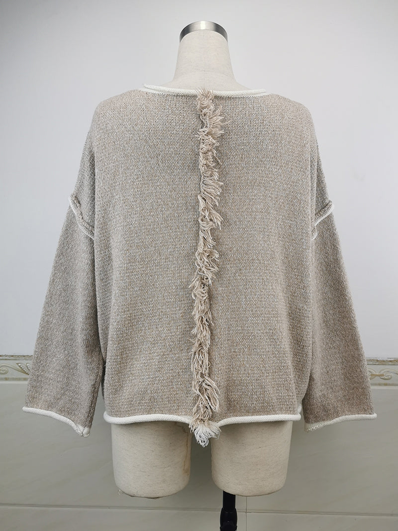 Fringe Crew Neck Sweater