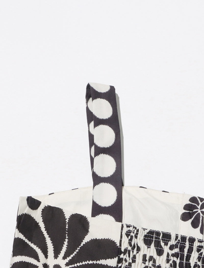 Floral Print Romper with Waist Tie