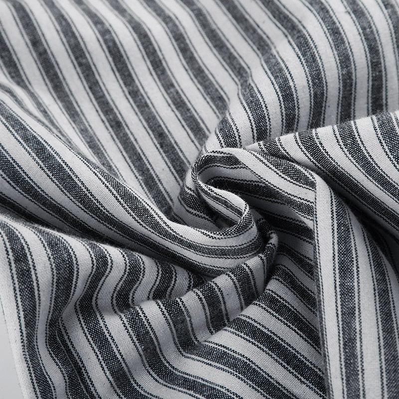 Striped Straight-Leg Casual Pants