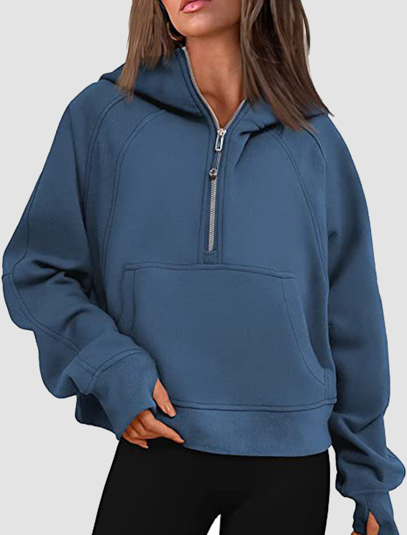 Half-Zip Oversized Hoodie
