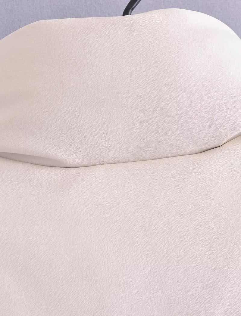 Cropped Padded Vest With High Collar