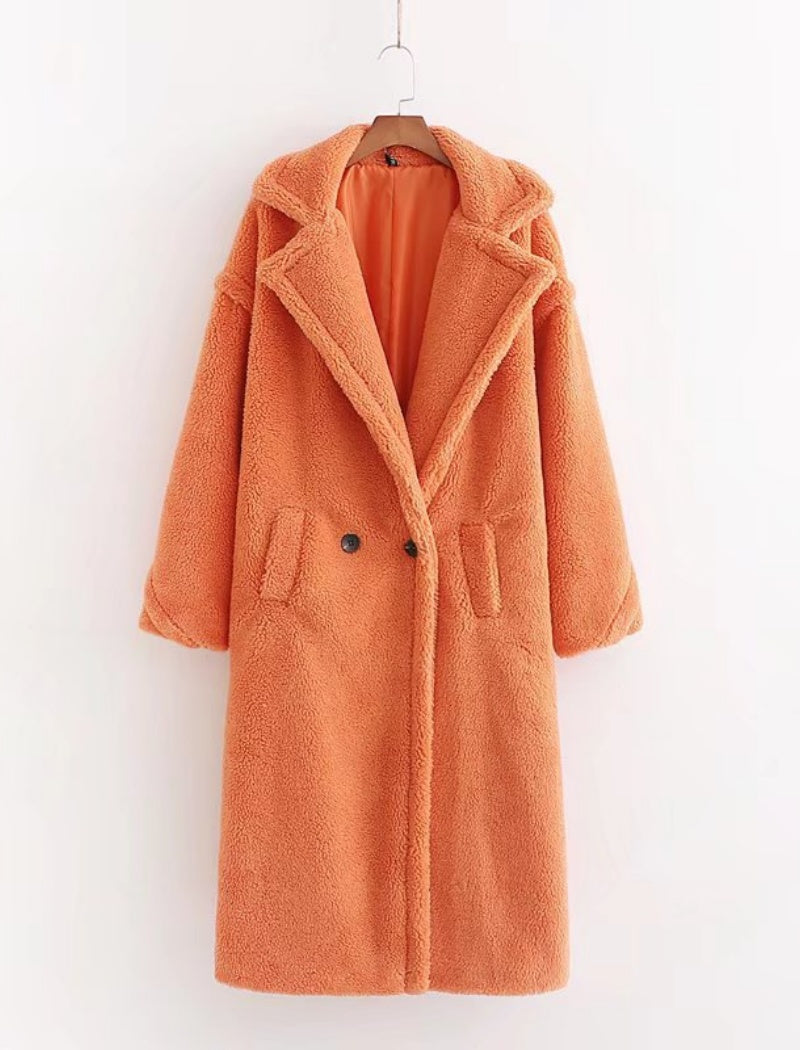 Teddy Coat with Notched Lapels