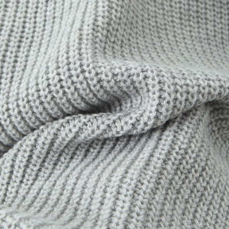 Open Front Ribbed Knit Cardigan