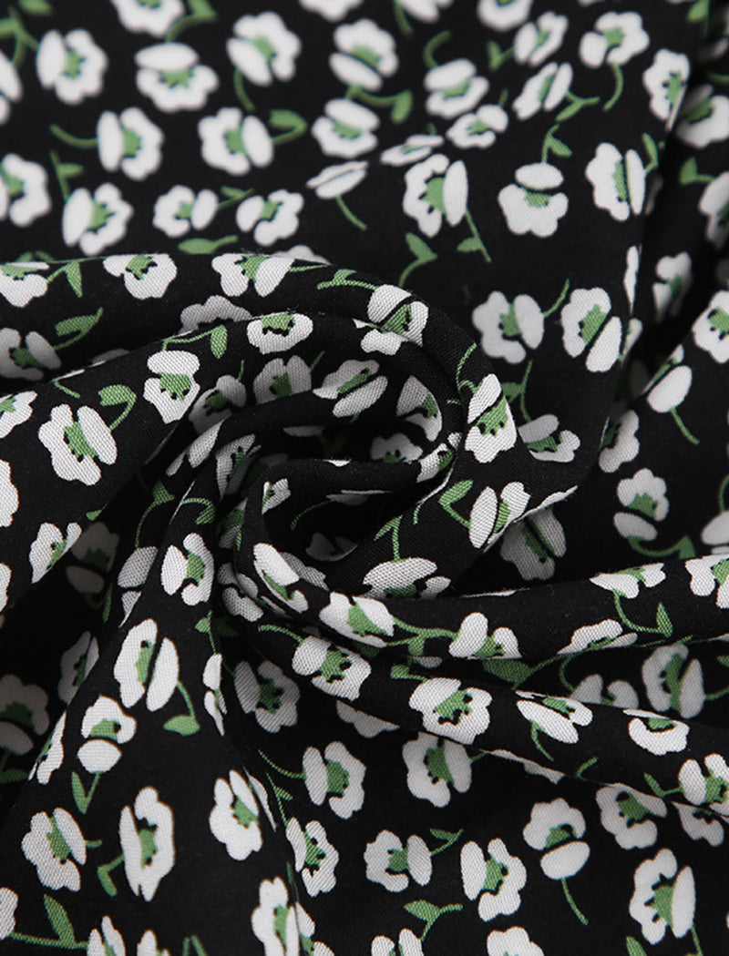 Puff Sleeve Floral Mini Dress