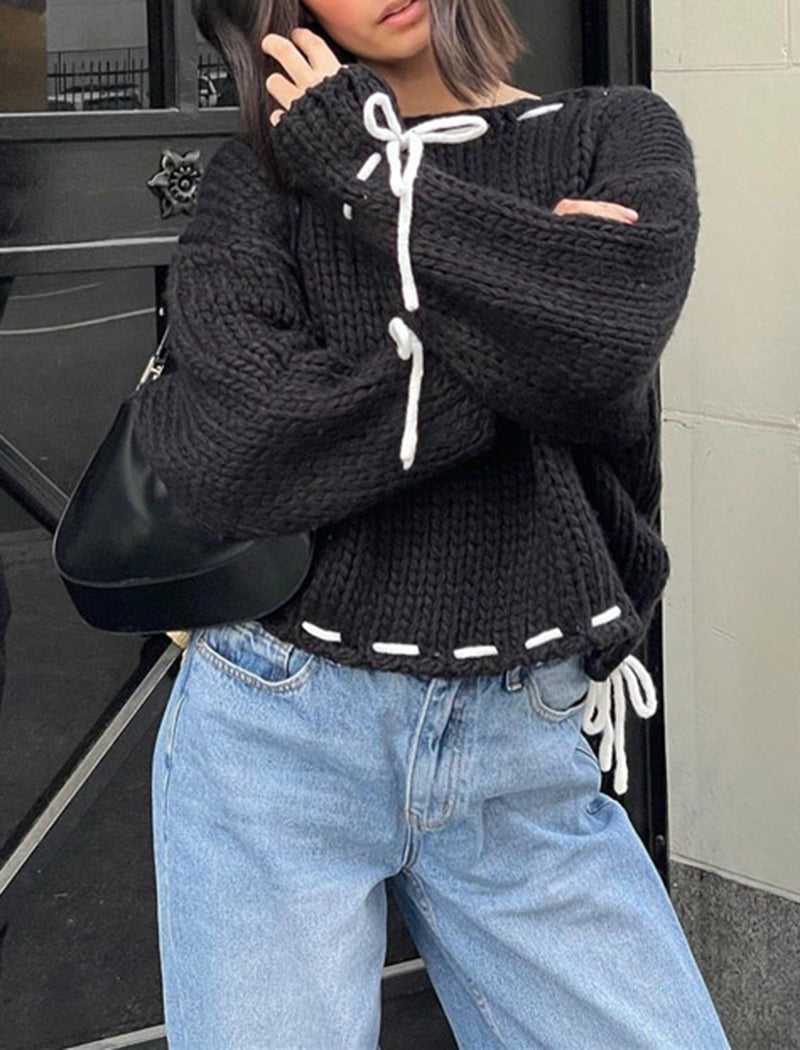 Ribbon Knit Sweater