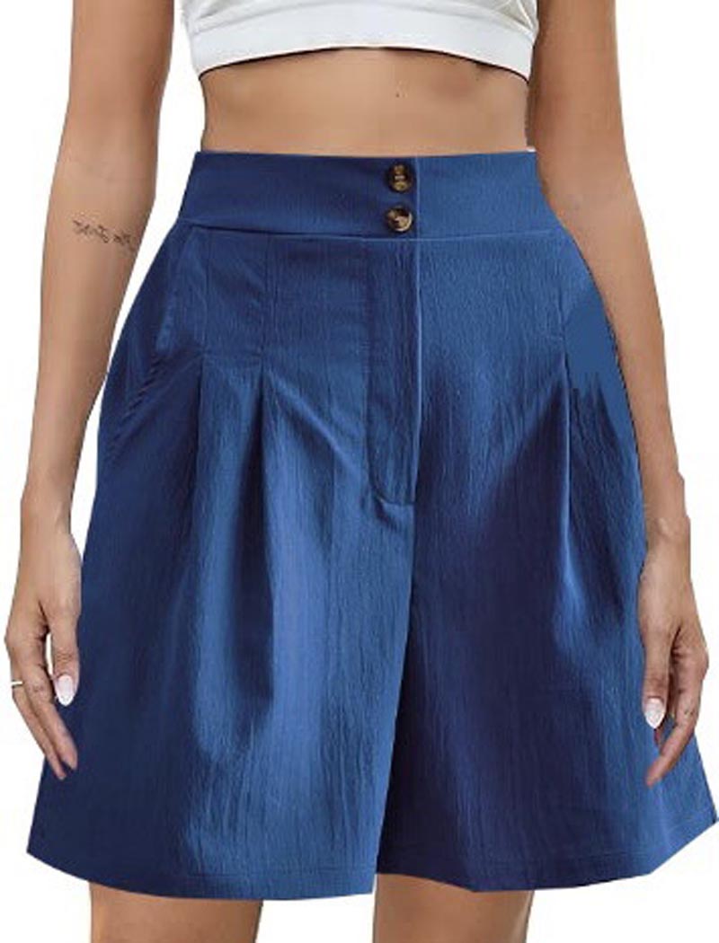 High-Rise Buttoned Shorts