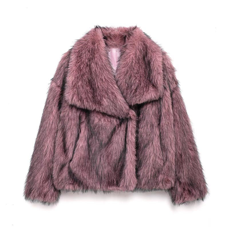 Cropped Faux Fur Jacket