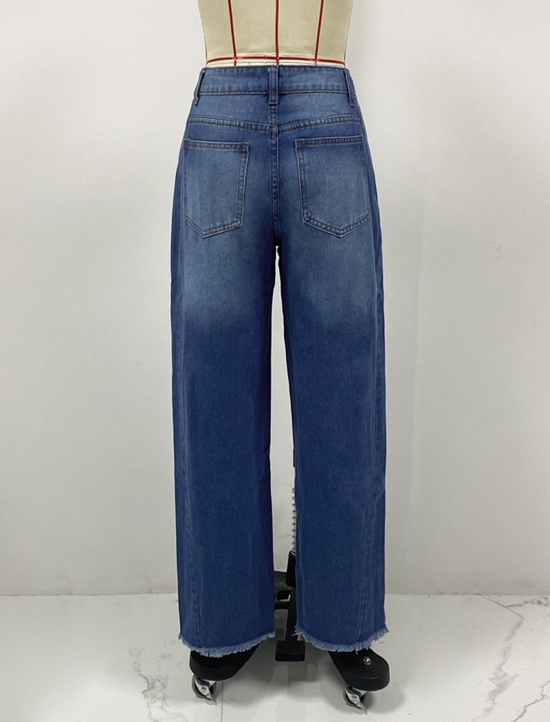 High-Waisted Wide-Leg Jeans