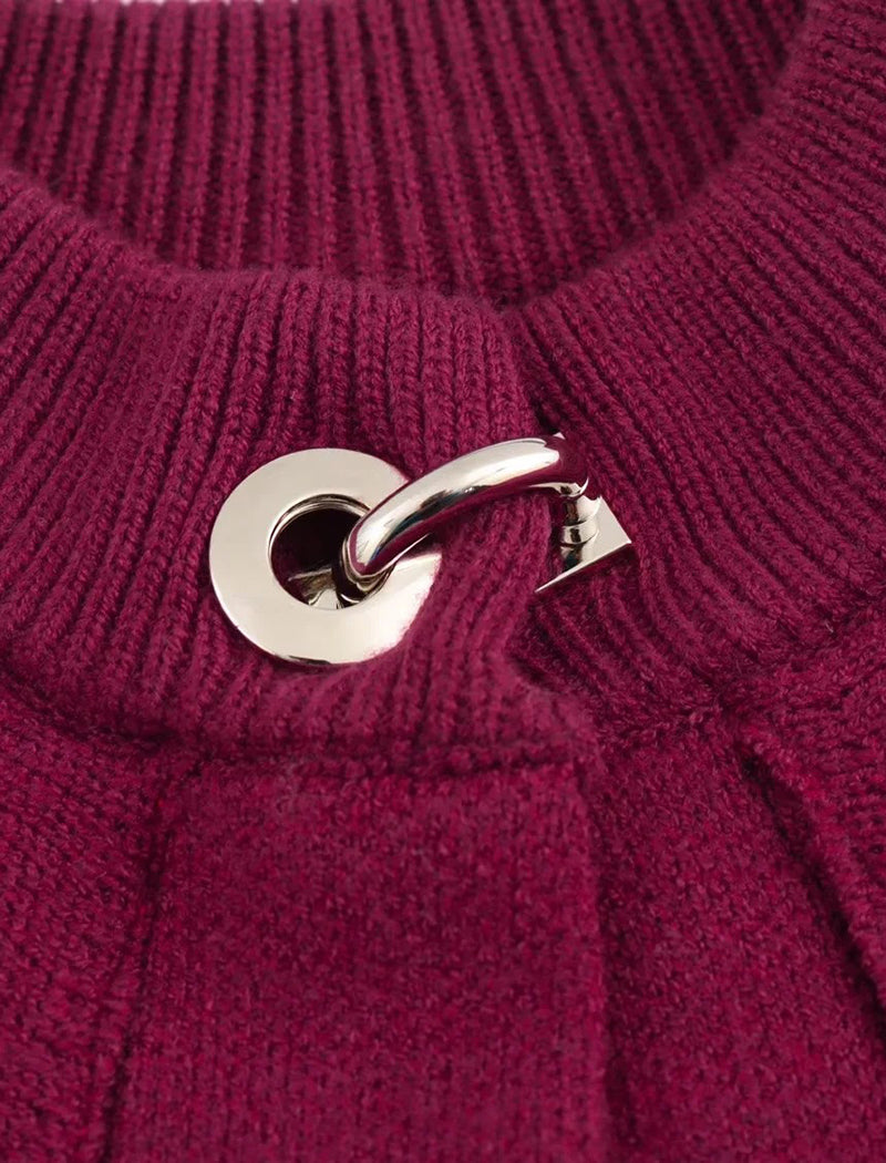 Cape Style Knit Coat