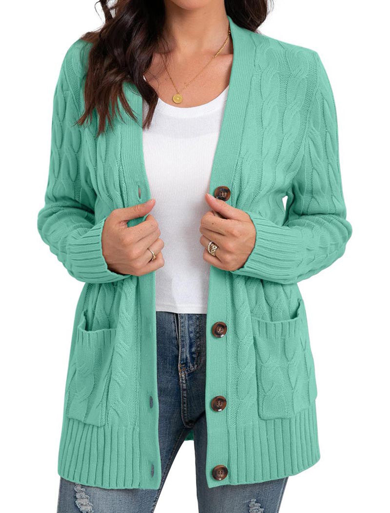 Button-Up Knit Cardigan