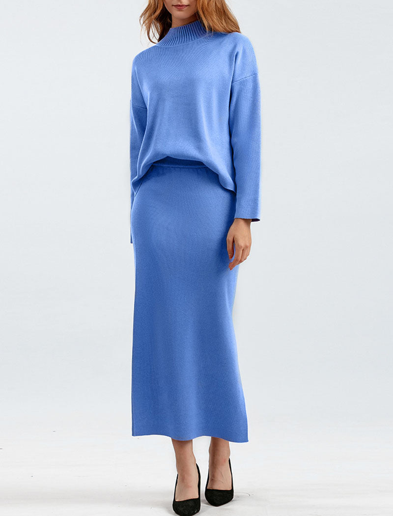 Relaxed Fit Knit with Maxi Skirt Set