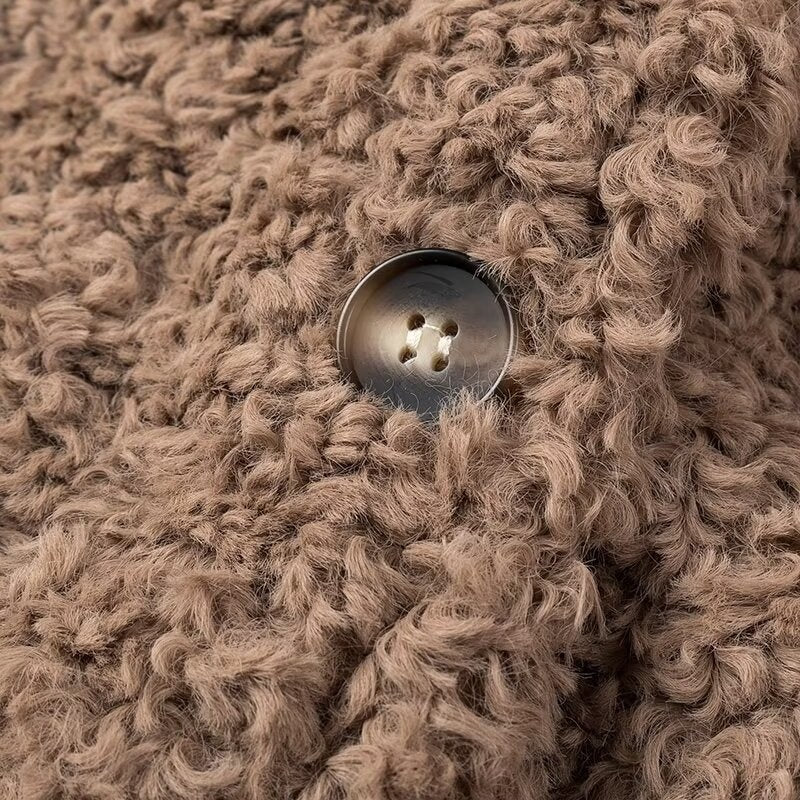 Oversized Faux Fur Jacket with Soft Texture