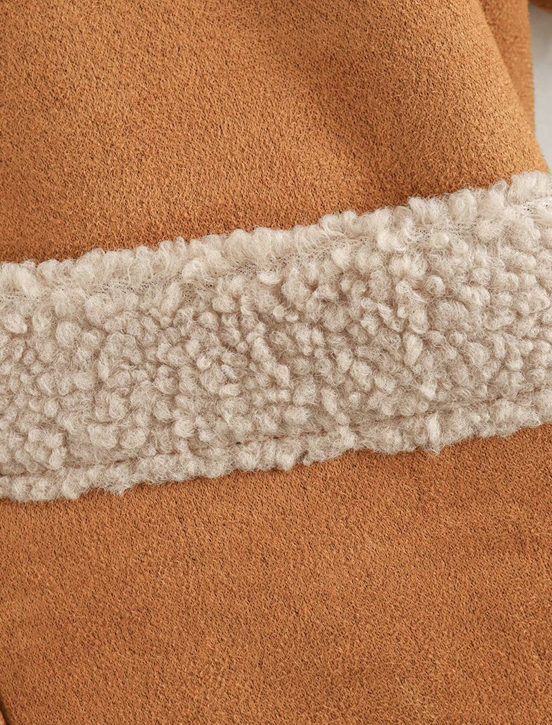 Oversized Faux Shearling Lined Coat