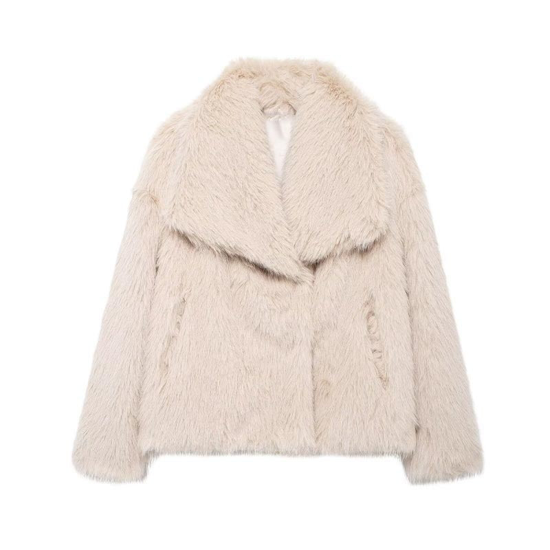Cropped Faux Fur Jacket