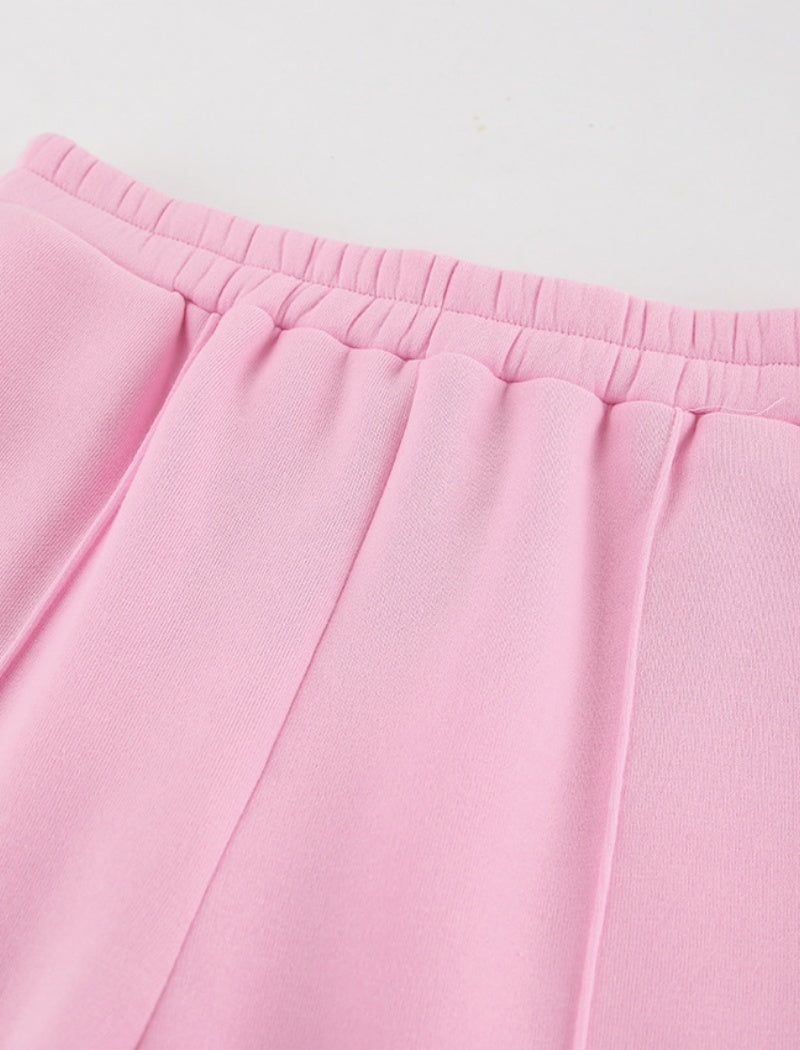 Relaxed Fit Polo Collar Top and Pants Set