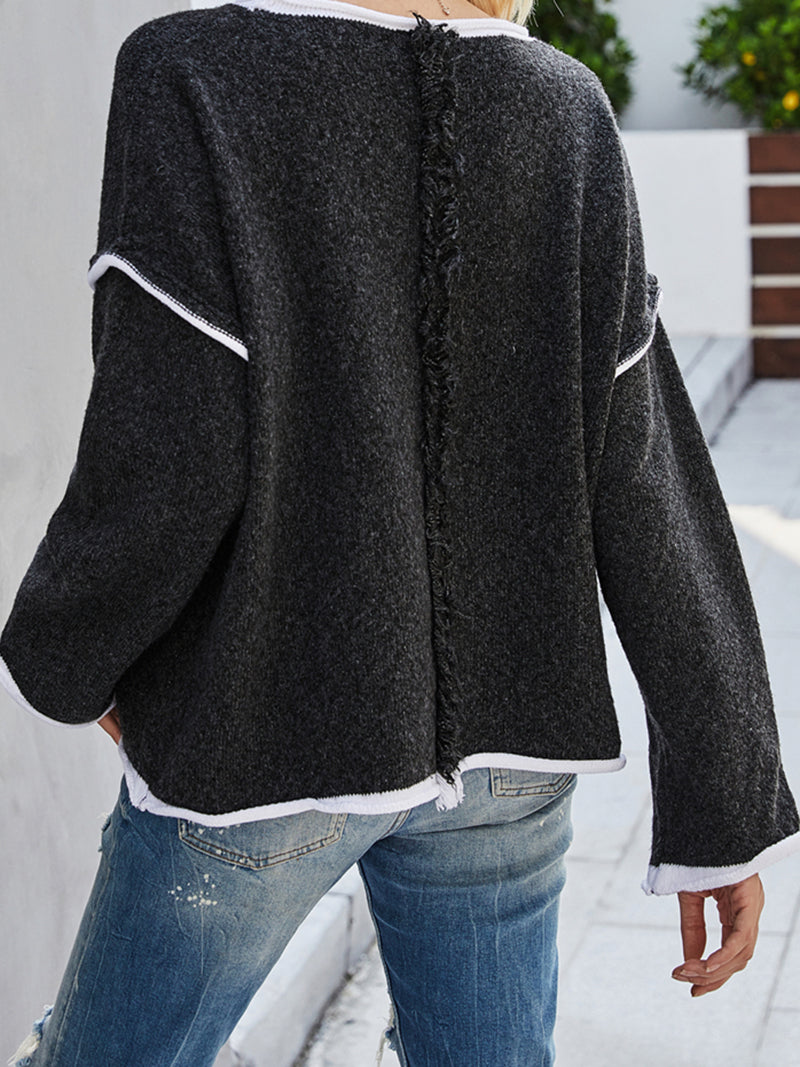 Fringe Crew Neck Sweater