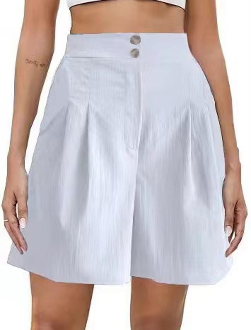 High-Rise Buttoned Shorts