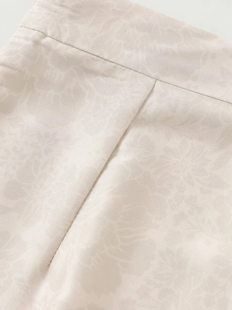 Floral Print Blazer and Pants Set