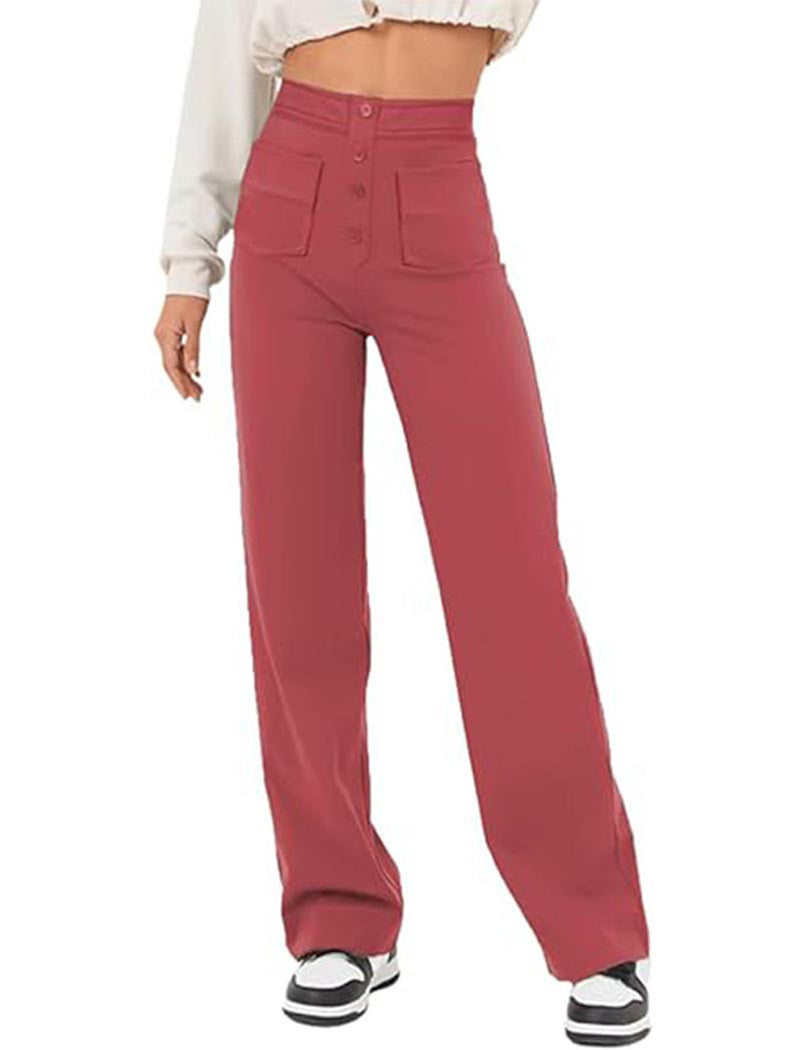 High-Rise Buttoned Pants