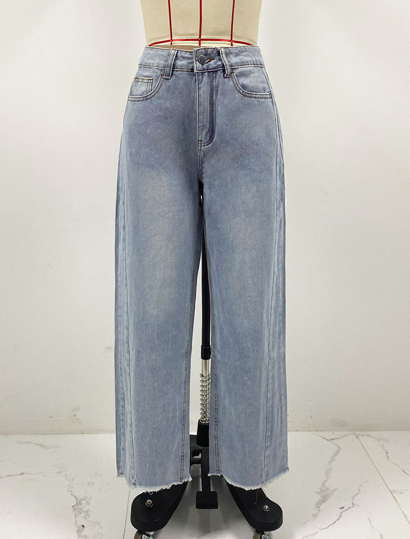 High-Waisted Wide-Leg Jeans