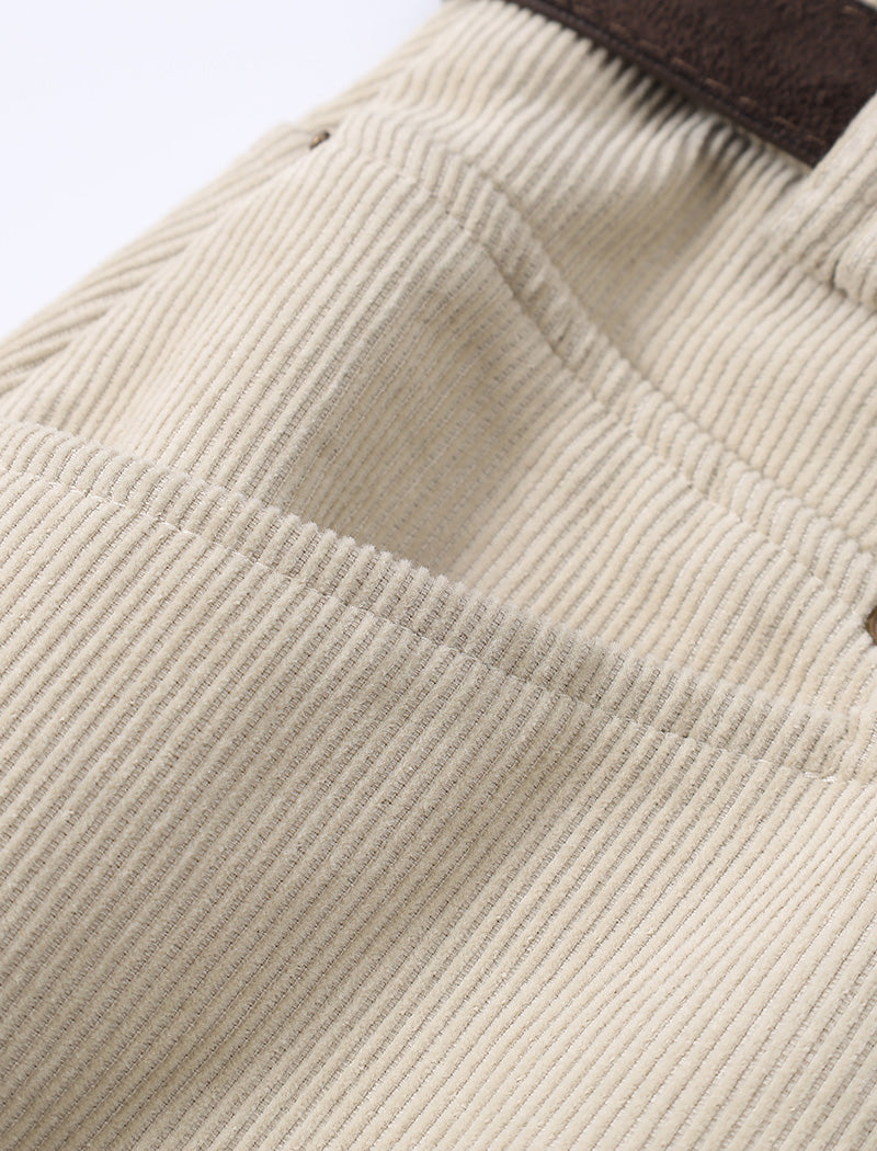 Corduroy High-Waist Midi Skirt