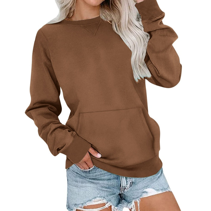 Crew Neck Loose Long Sleeve Top