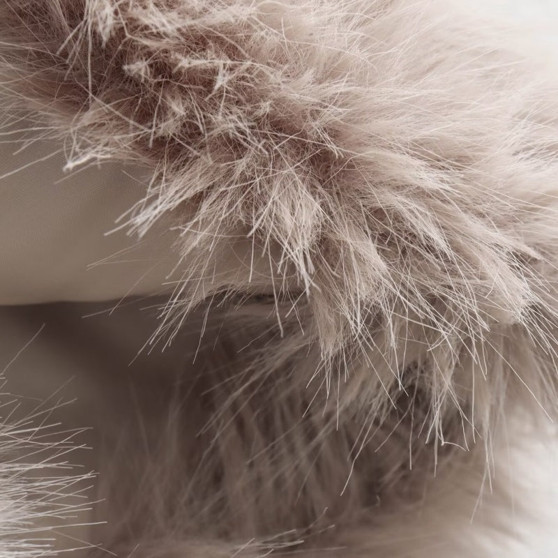 Loose Faux Fur Collar Coat