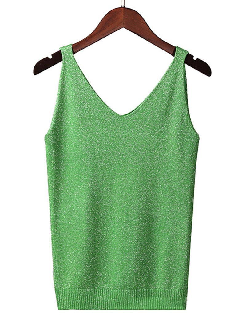 Glitter V-Neck Cami Top