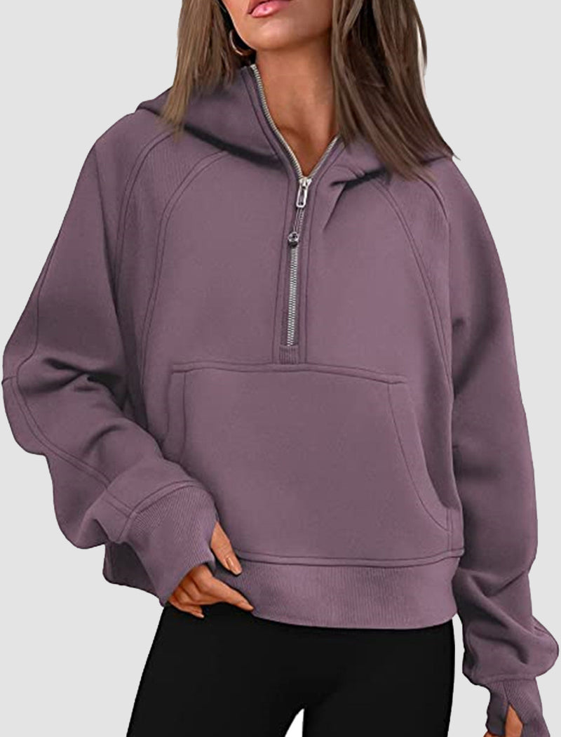 Half-Zip Oversized Hoodie
