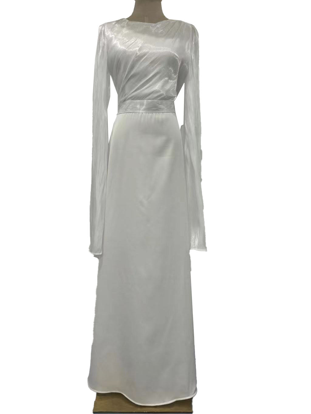 Draped Sleeves Bodycon Maxi Dress