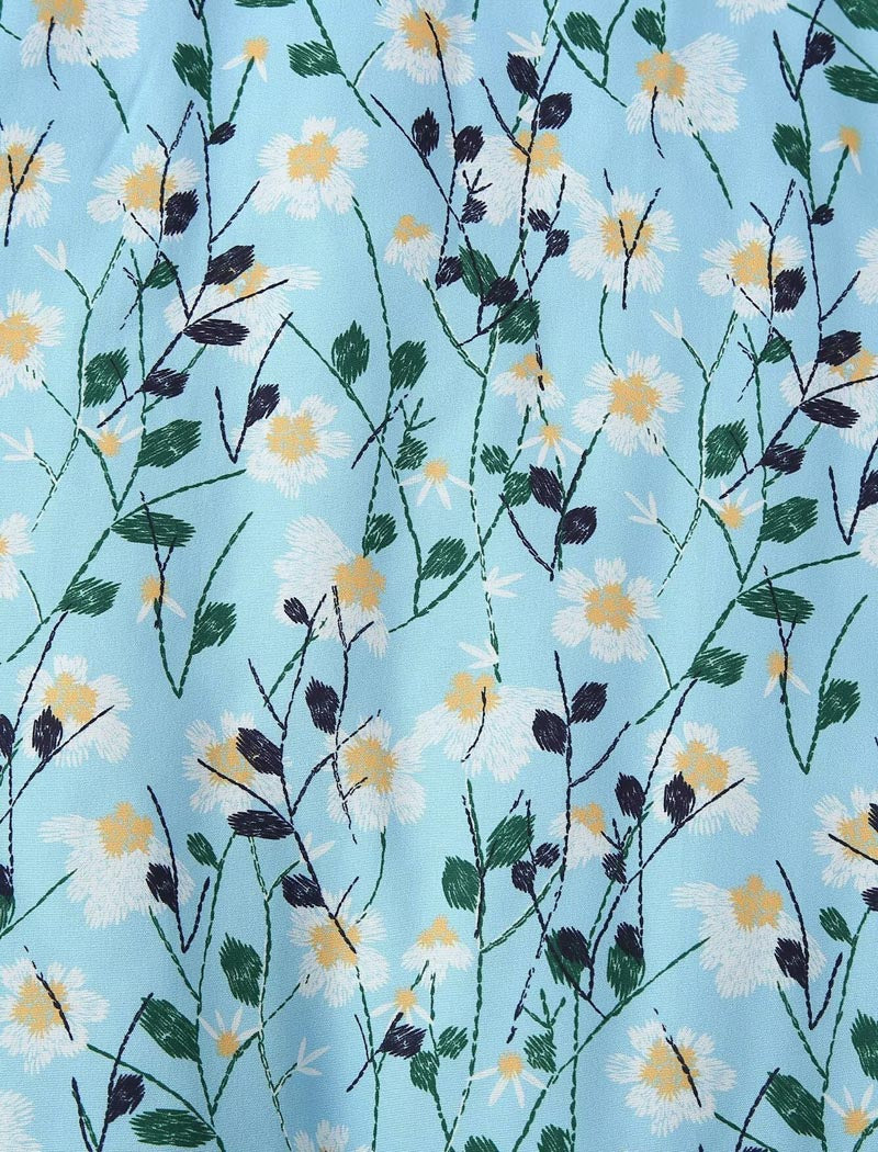 Floral Print Zipper Bomber Quilted Jacket