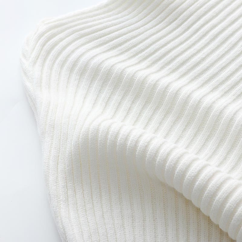 Solid Color Knit Sweater Loose Fit