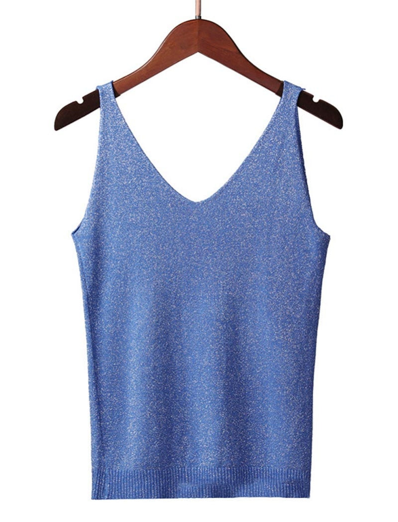 Glitter V-Neck Cami Top