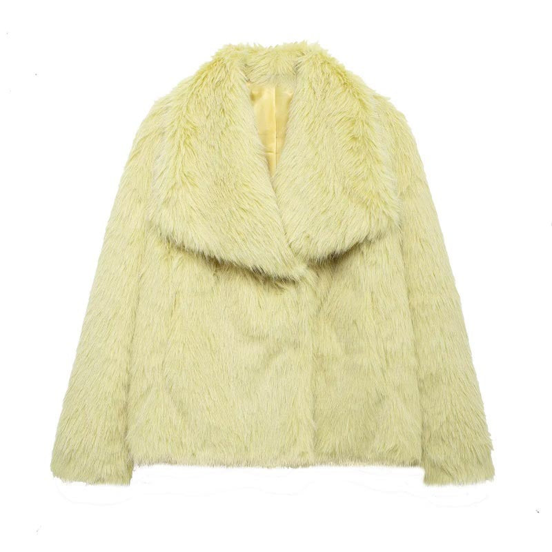 Cropped Faux Fur Jacket