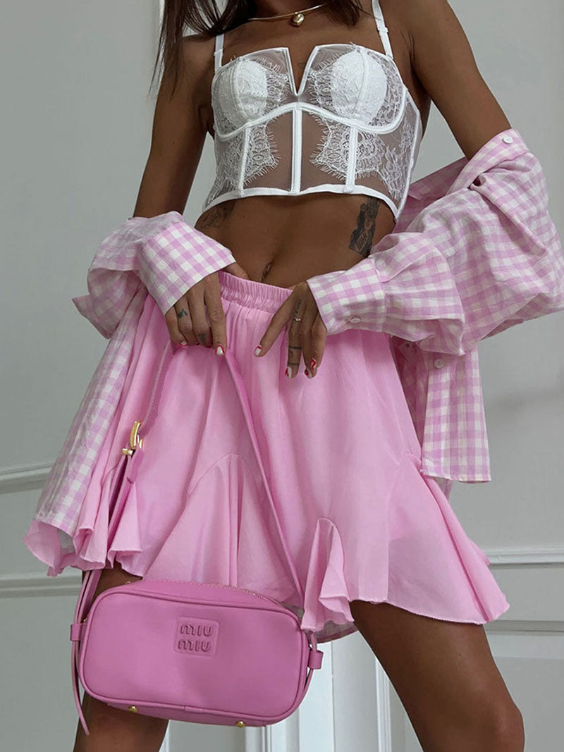 Flowy Pleated Mini Skirt